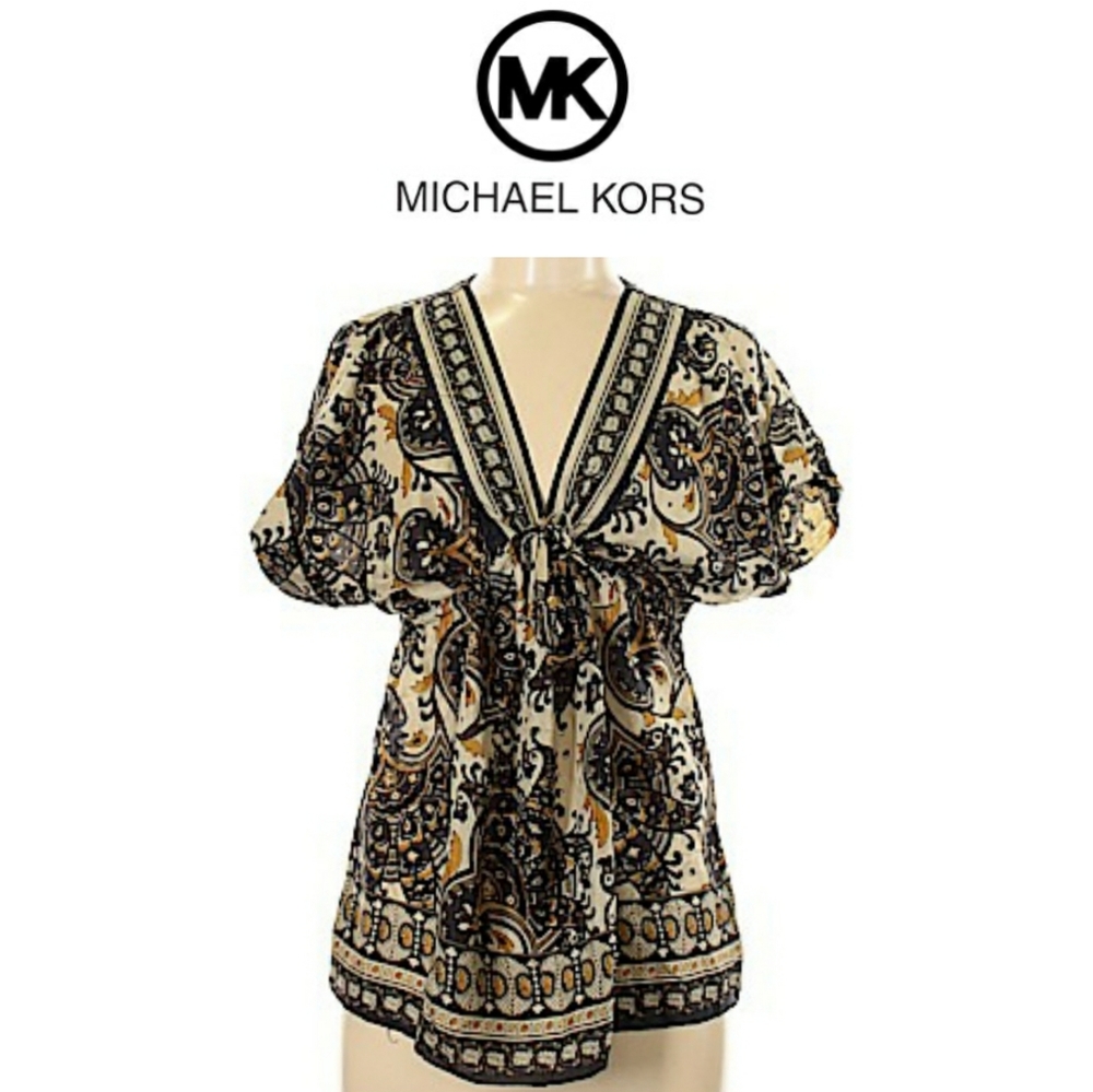 MICHAEL KORS Silk Boho / Batik Blouse